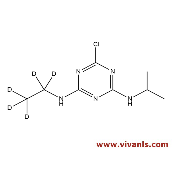 Atrazine-d5, Formula C₈H₉D₅ClN₅, VIVAN Life Sciences